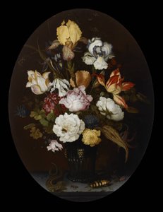 Still Life of Flowers in a Glass Vase